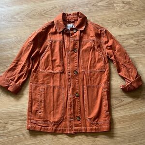 ASOS Rust Orange Button-Up Utility Chore Jacket